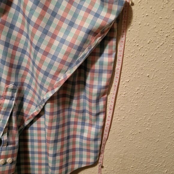 Roundtree Yorke Gold Label Men Shirt 16 1/2 Button Non Iron Long Sleeve - Picture 3 of 5